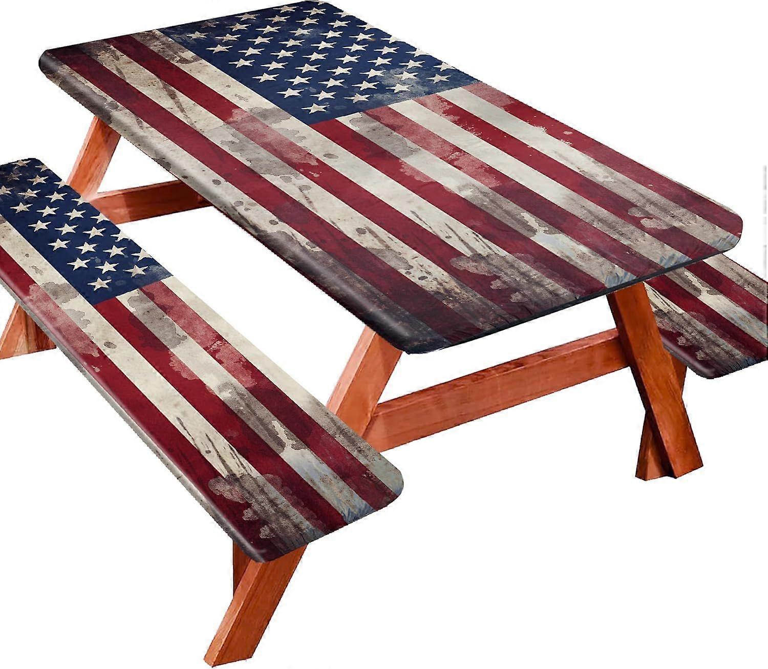 2025 Latest Model Picnic Table Cover with Bench Covers 6FT 3PCS, Camping