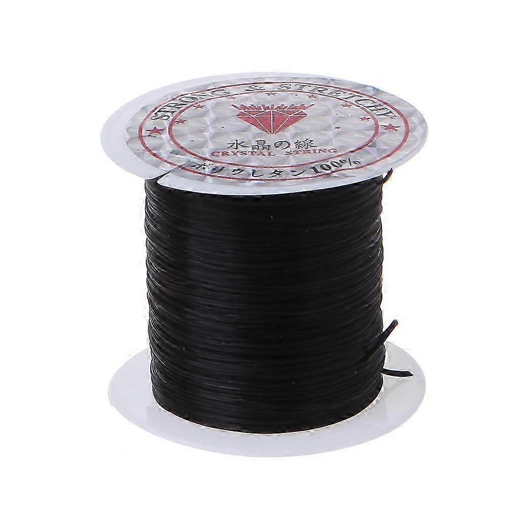 Elastic Beading Cord Size D for Beads - White & Black Beadworking Thread