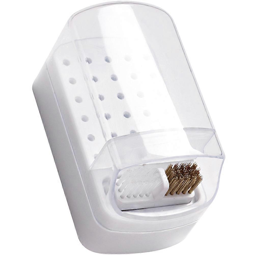 Nail Drill Bits Holder for Manicure Polishing Tool with 5Pcs Clear Storage