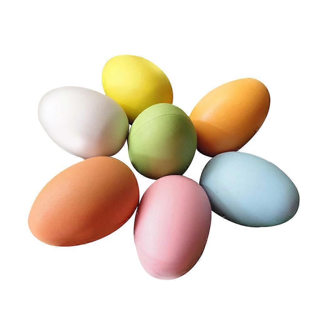 Plastic Easter Eggs Simulation Fake Eggs DIY Painting 12Pcs for Kids Use