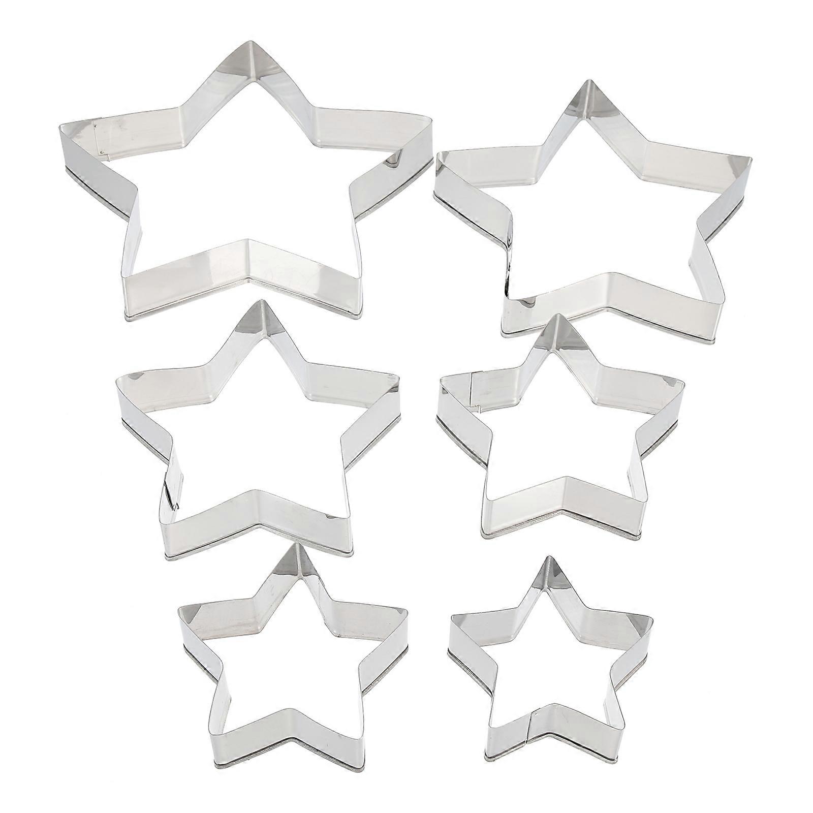 Baking Utensils Sweet Baking Molds Tools Five- Shape Silver Color 6Pcs