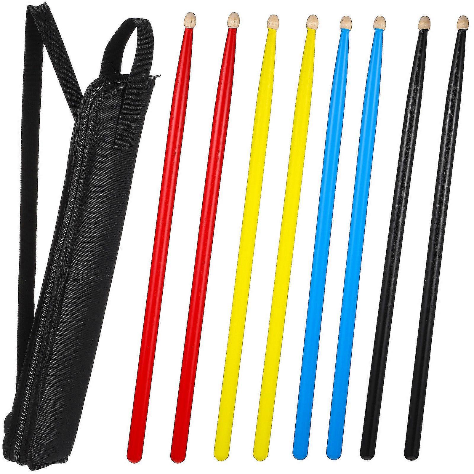 Non-slip Practice Sticks 16 Pairs Drumsticks For Beginners Made From Maple Wood In Assorted Color With Enhanced Playability
