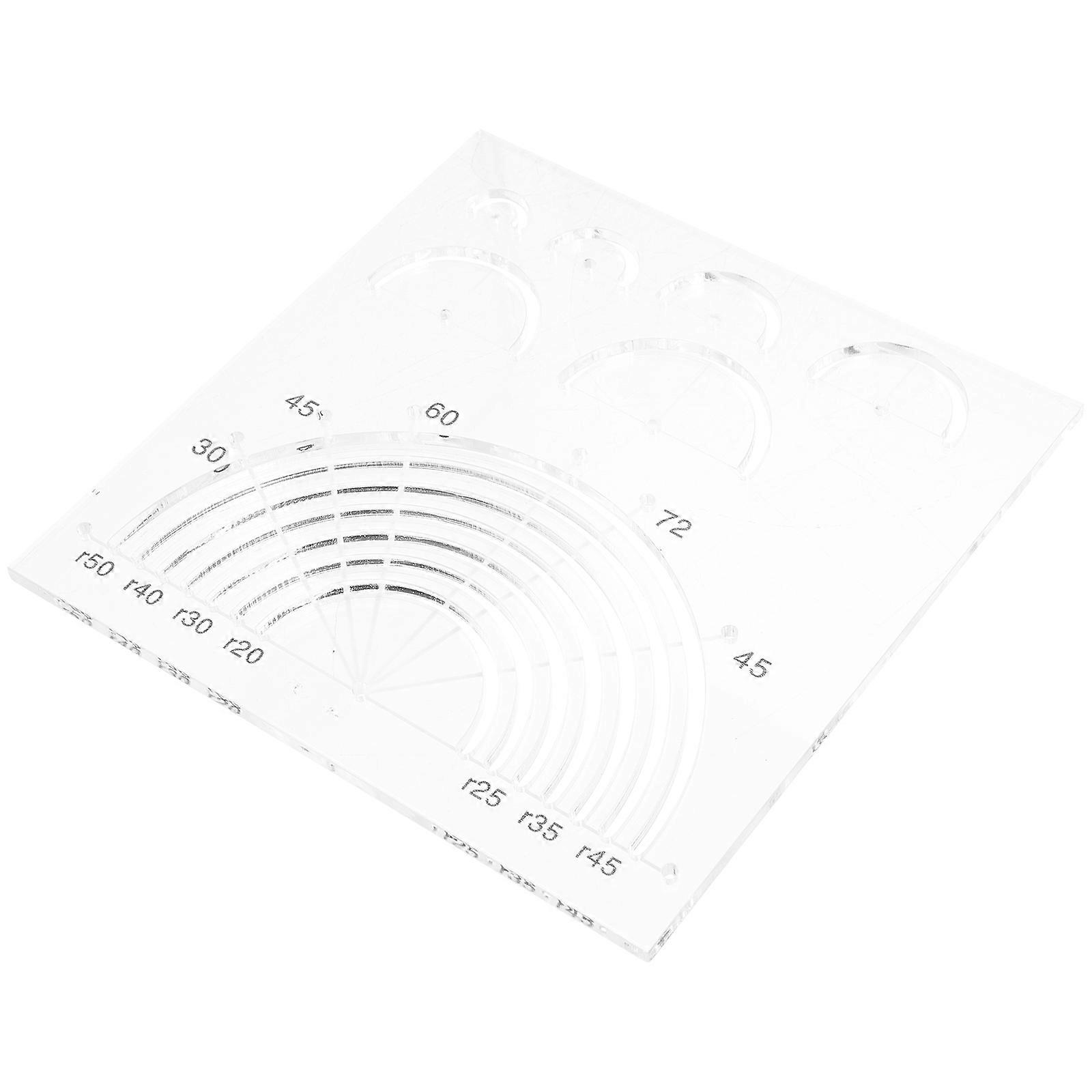 Acrylic Quilting Ruler Semicircle Template for Patchwork Sewing 3Pcs Pack