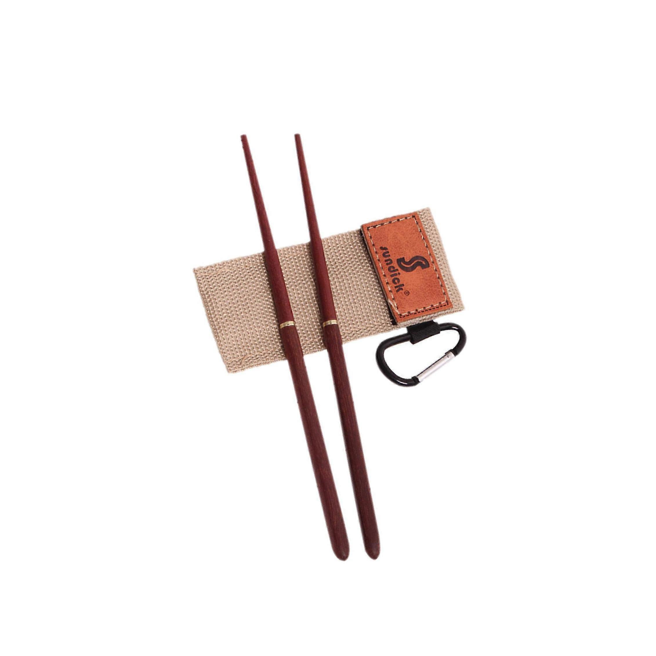 1Pair Folding Chopsticks Portable Tableware School Office Travel Khaki