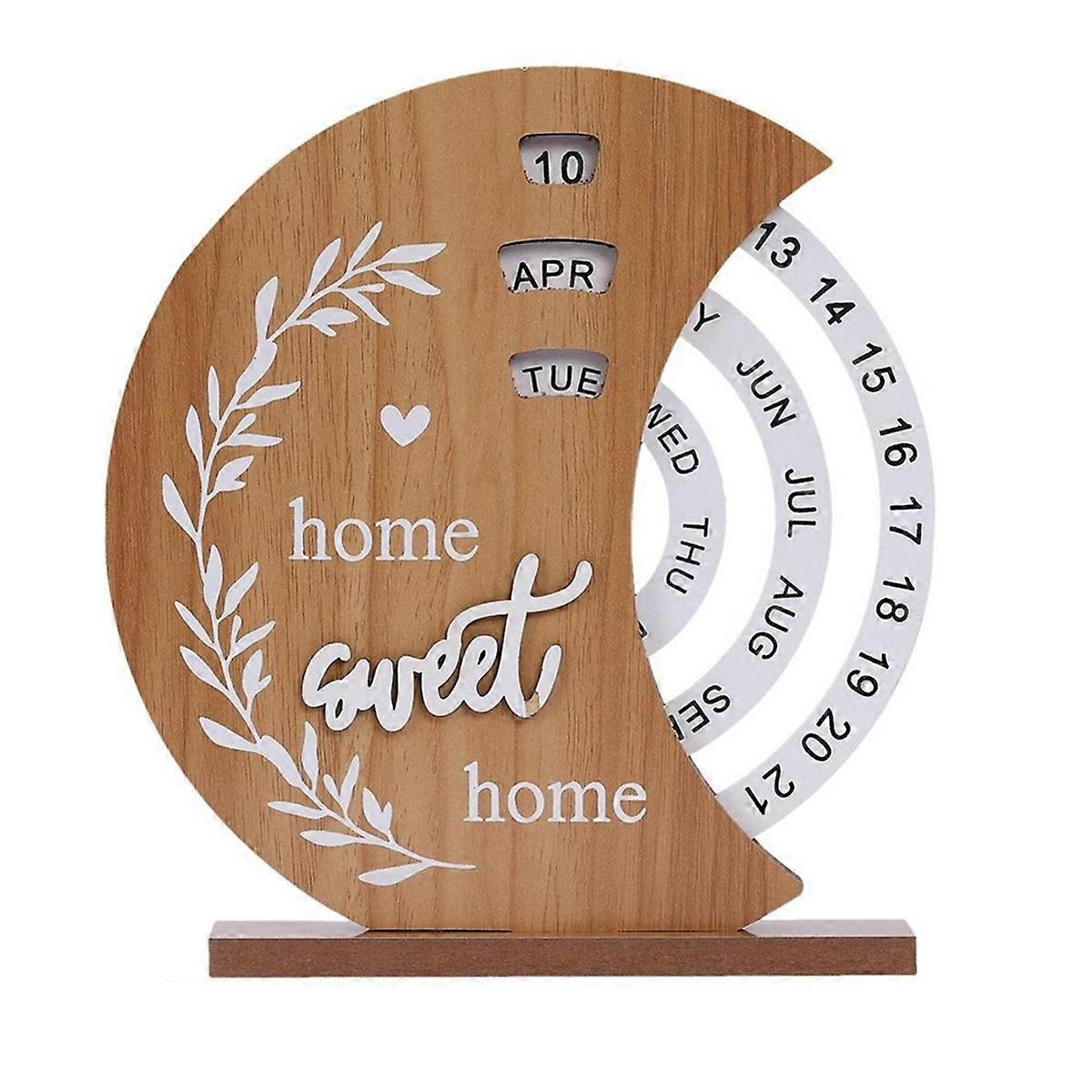 Desk Date Display Rotating Calendar Decorative Desktop Calendar B