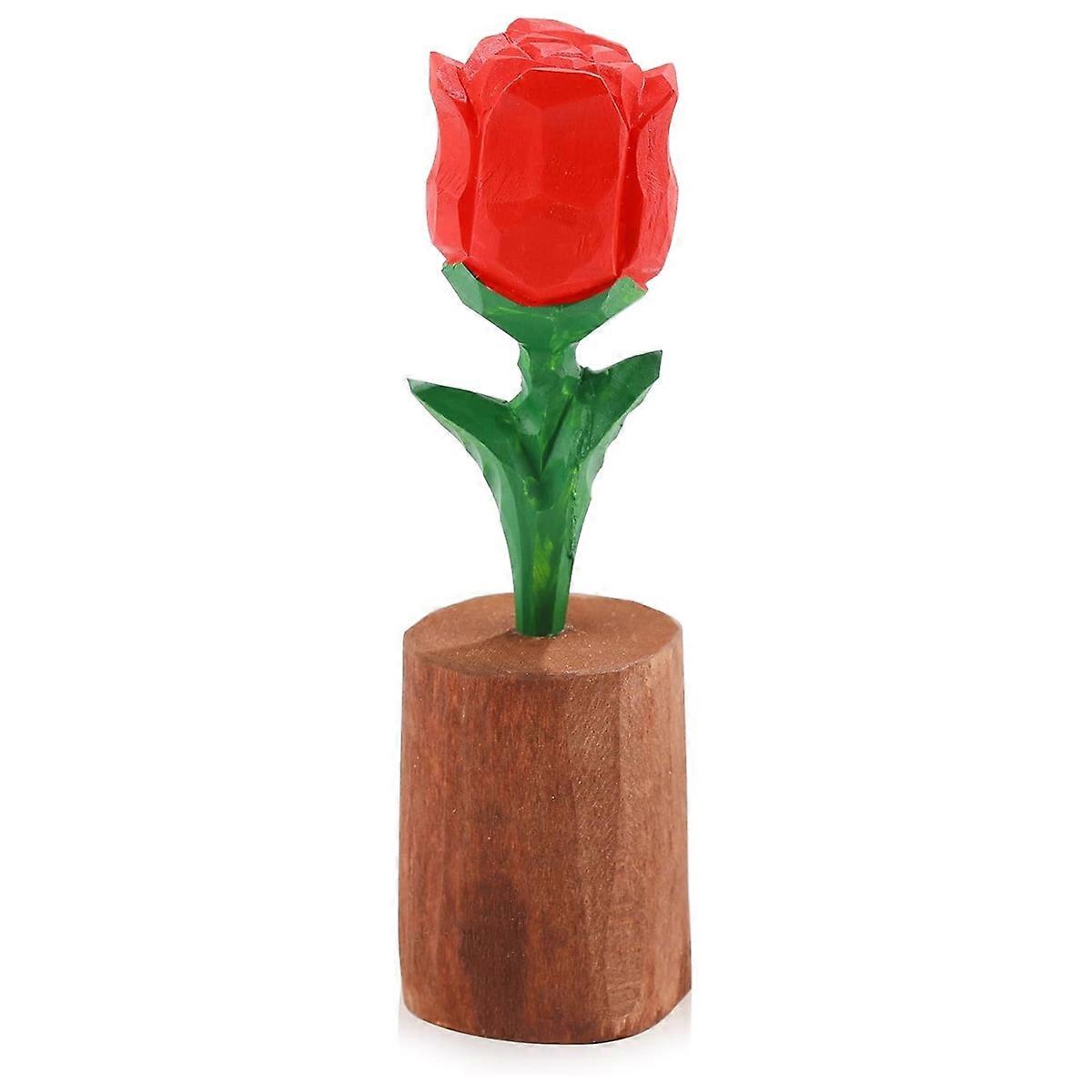 Handmade Wood Sunflower Flower Figurines, B