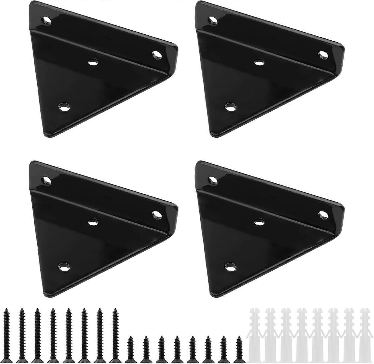 Pieces Floating Shelf Brackets, Invisible Triangle Wall Shelf Brackets, Metal Wall Shelf Brackets for Shelves