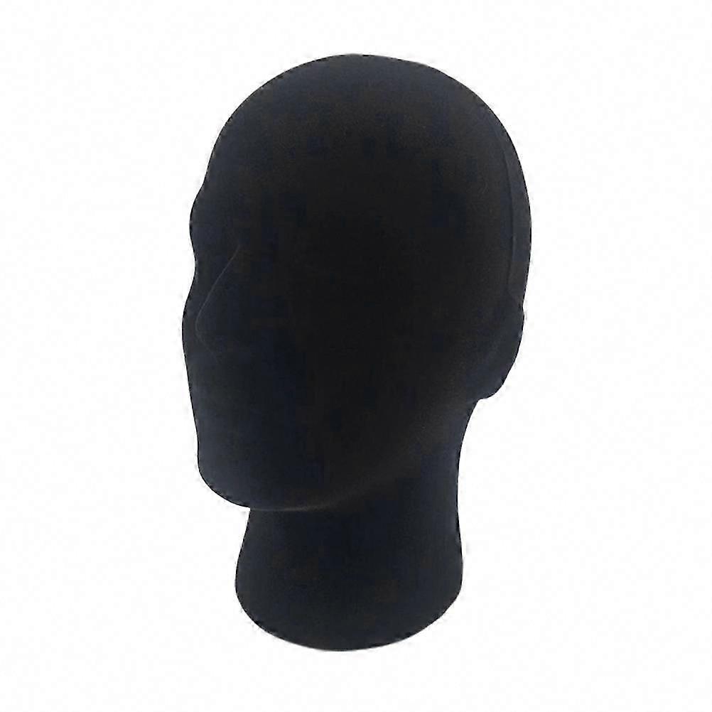Flocking Foam Mannequin Head for Wigs, Hats, Salons, Barbers, Compact Space-Saving Design