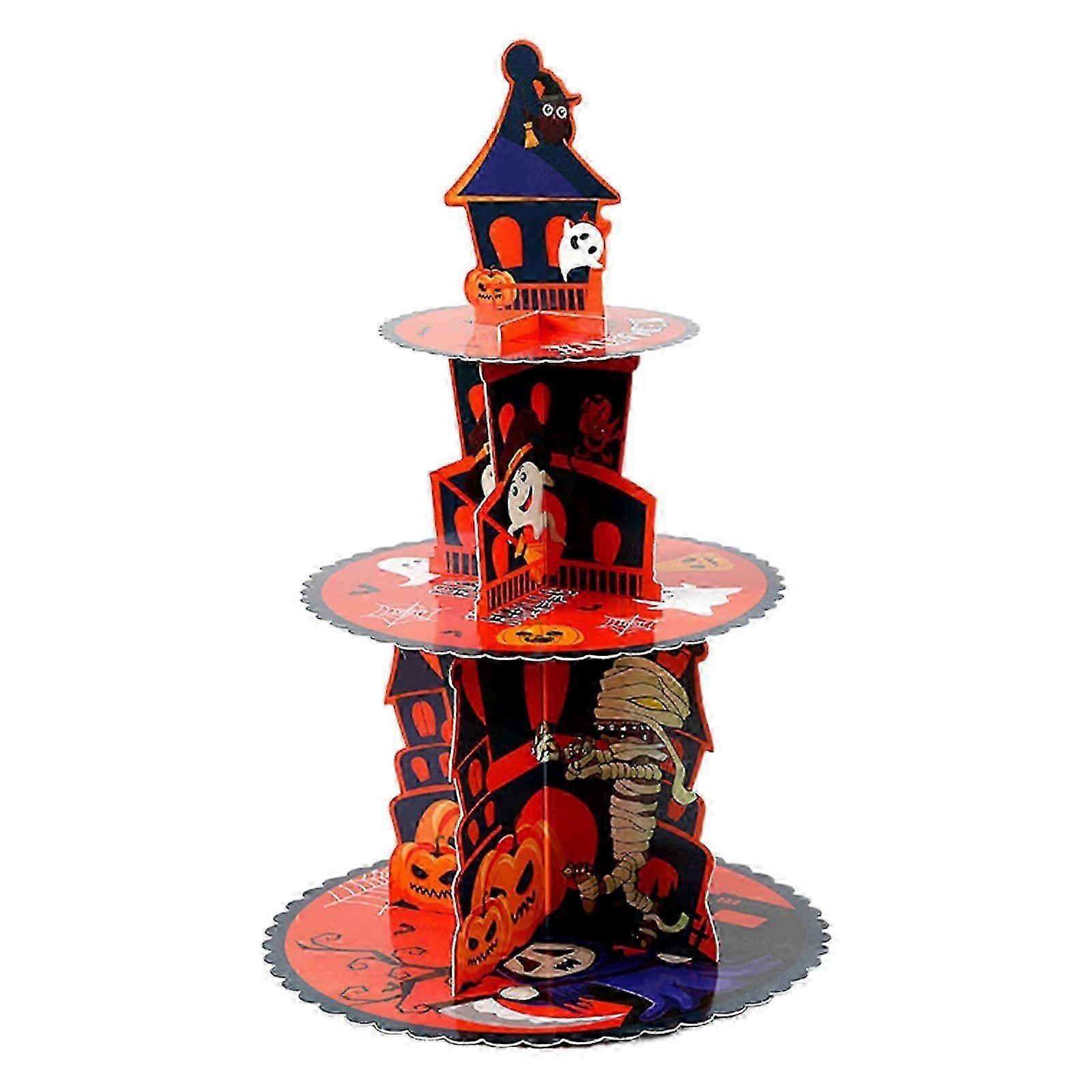 Elegant Multilayer Cake Display Holder Elegant Multilayer Cake Display Stand Holder for Halloween Baking Enthusiasts
