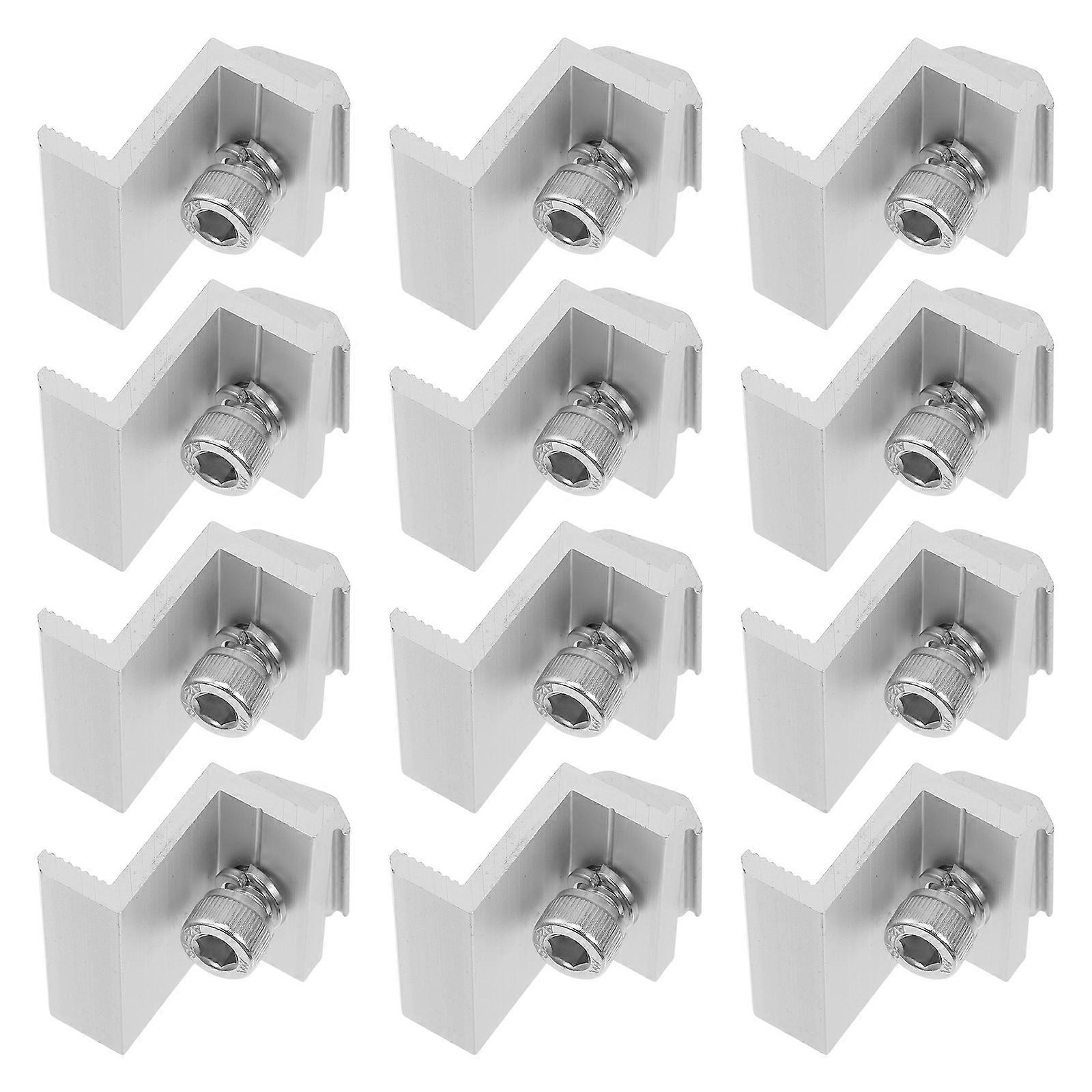 Silver Solar Panel Side Pressure Block Component for Household Use 12Pcs