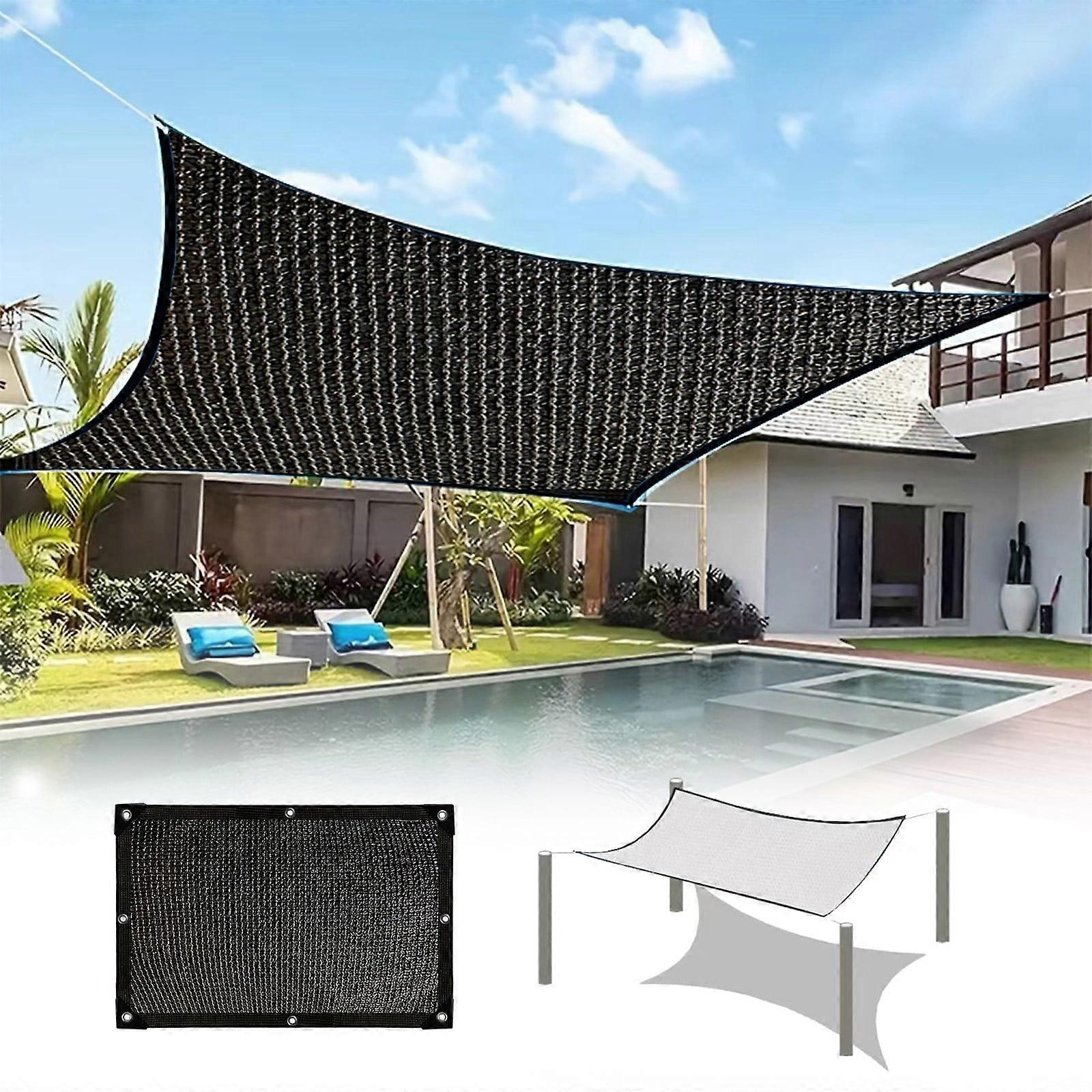 Fnyoxu Shade Cloth Sunblock Mesh Cover Taped with Grommets Sun Net for Pergola Plants Greenhouse Gardens Patio Canopy