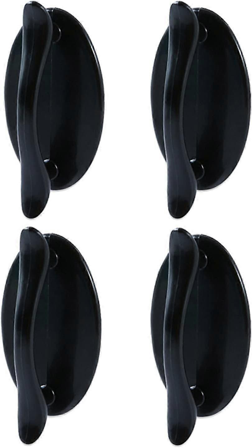 4 Pack Self Adhesive Pull Handle Plastic Handle Sticker Pull Handle Black Plastic Pull Han