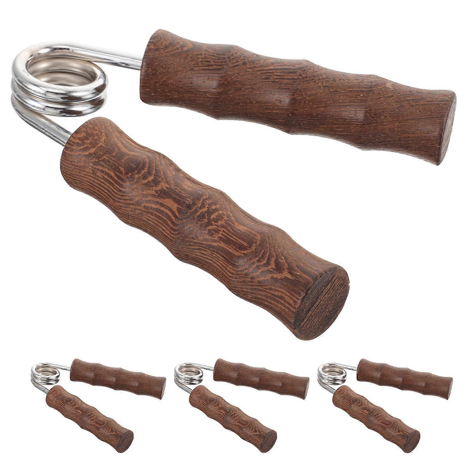 Wood Grip Strength Trainer for Hand Workout Strength 4Pcs Finger Exerciser