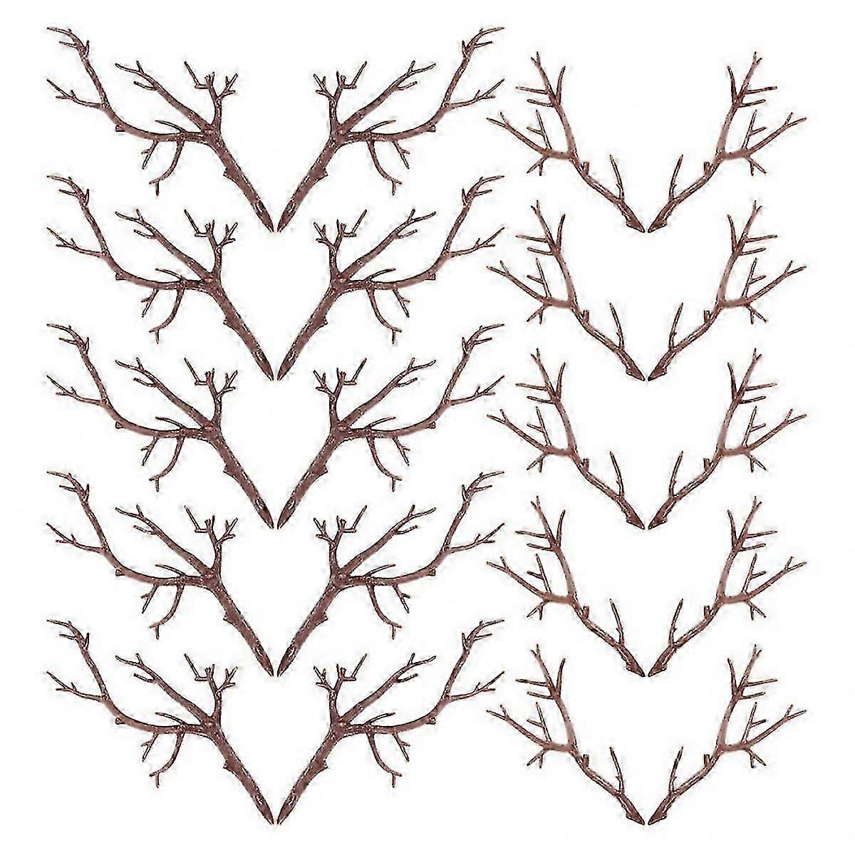 Realistic Plastic Tree Branches For Snowman Arrangements 80 Pcs Perfect For Home And Office Decorations