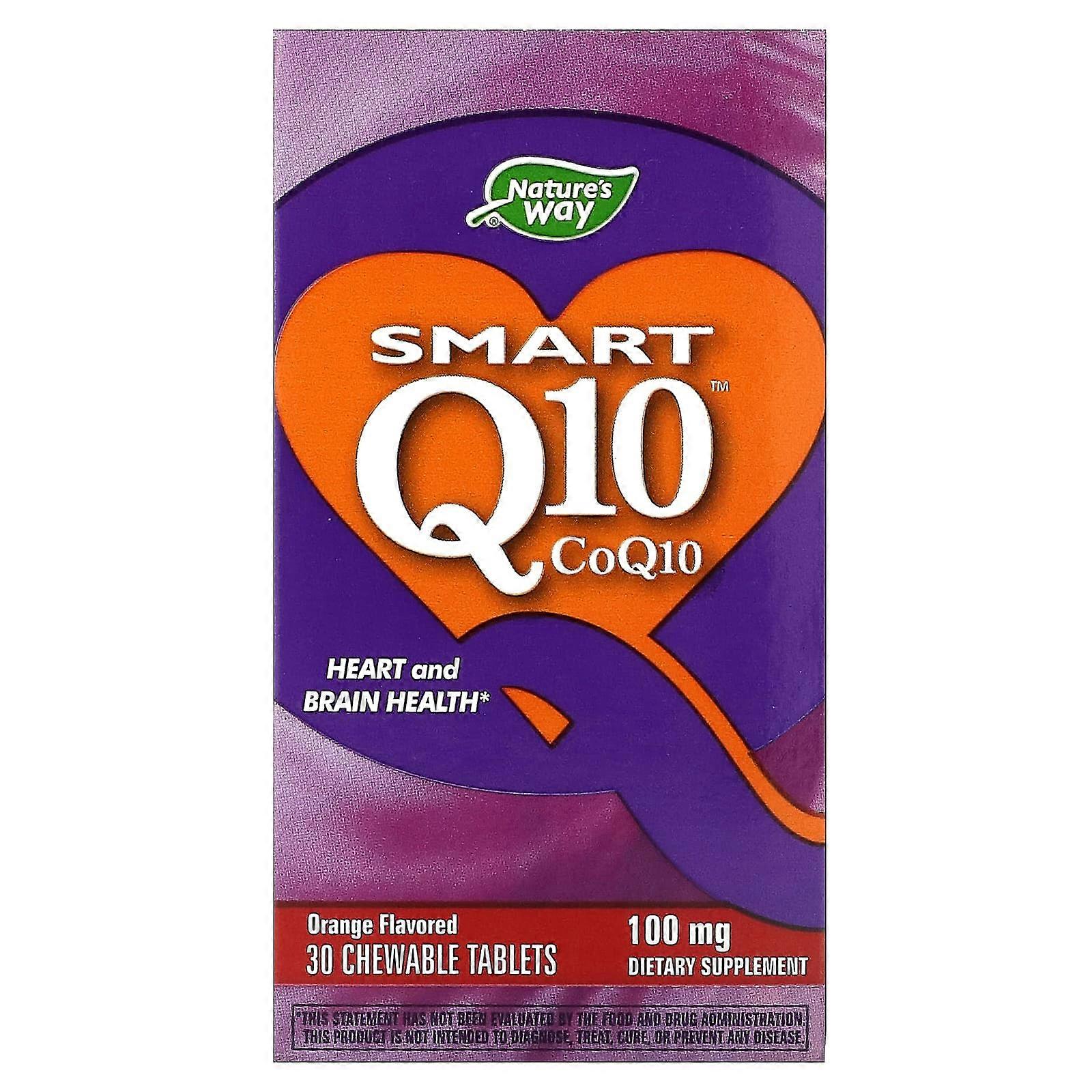 Smart Q10, Orange, 100 mg , 30 Chewable Tablets