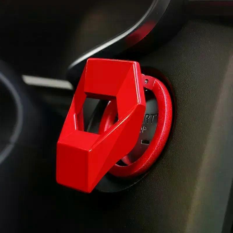 1Pc Car Interior One-Key Start Ignition Engine Stop Push Switch Button Protective Cover Decoration Sticker Car Accessories