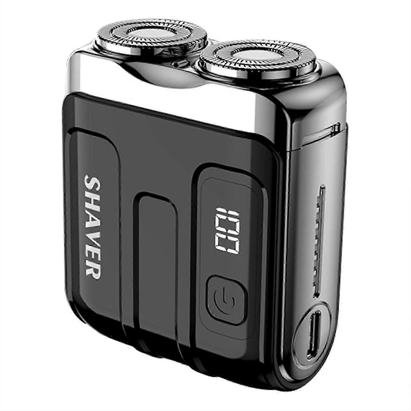 Rotary Double Ring Electric Shaver for Men with Wet Dry Use Painless Shaving Mini Portable Travel Razor Gift Set