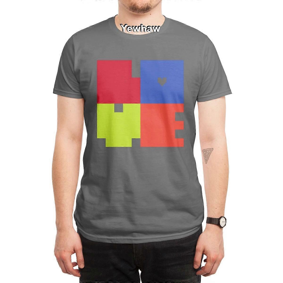 Barevné tričko LOVE Block s textem srdce