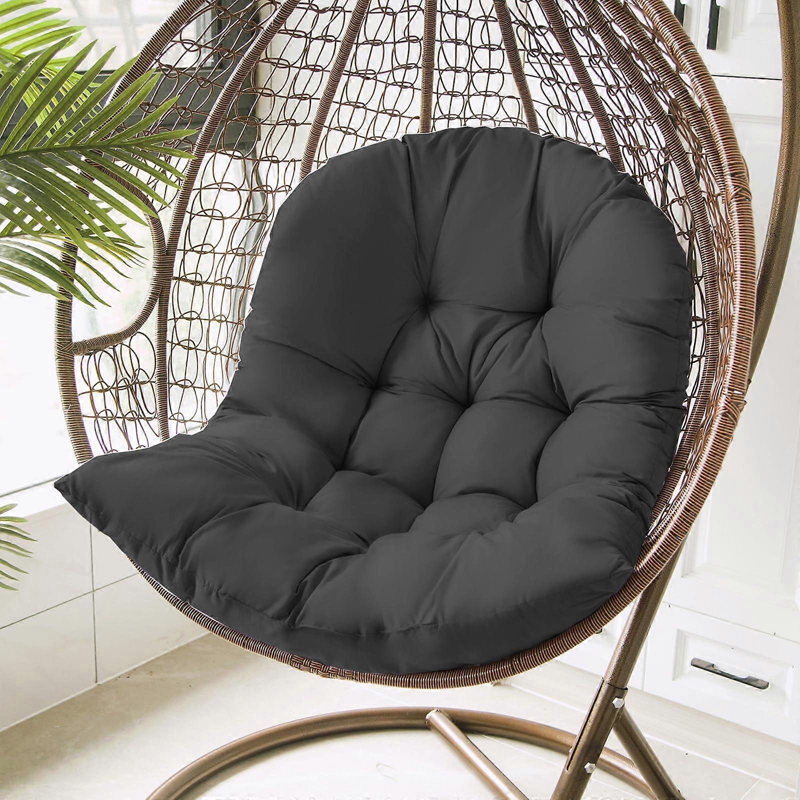 Hanging Egg Chair With Integrated Cushion Removable And Machine Washable Soft And Breathable Black 80x120cm