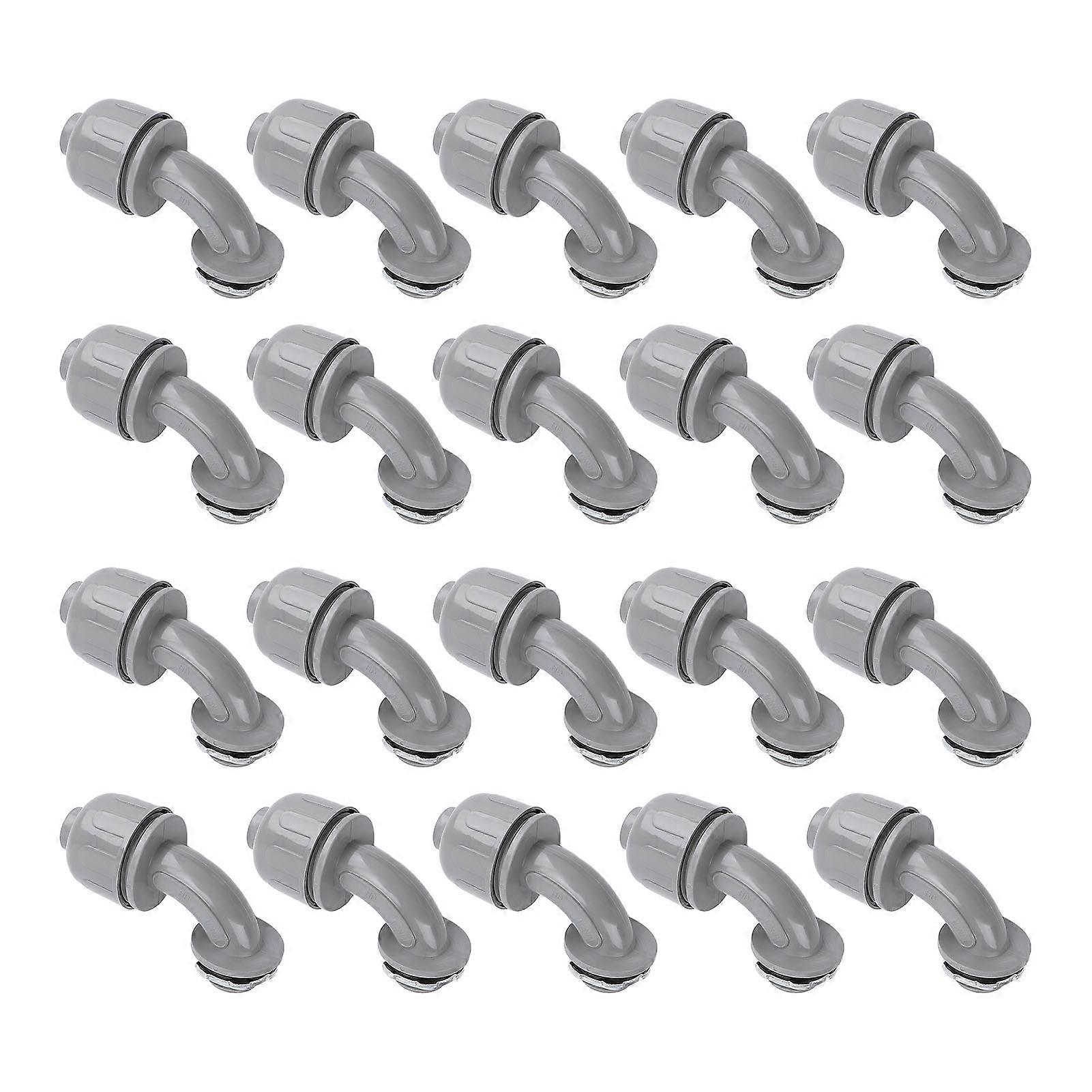 20 قطعة السائل ضيق موصل 1/2 بوصة NPT نايلون 6 90 درجة PVC تركيب موصل القناة الكهربائية 