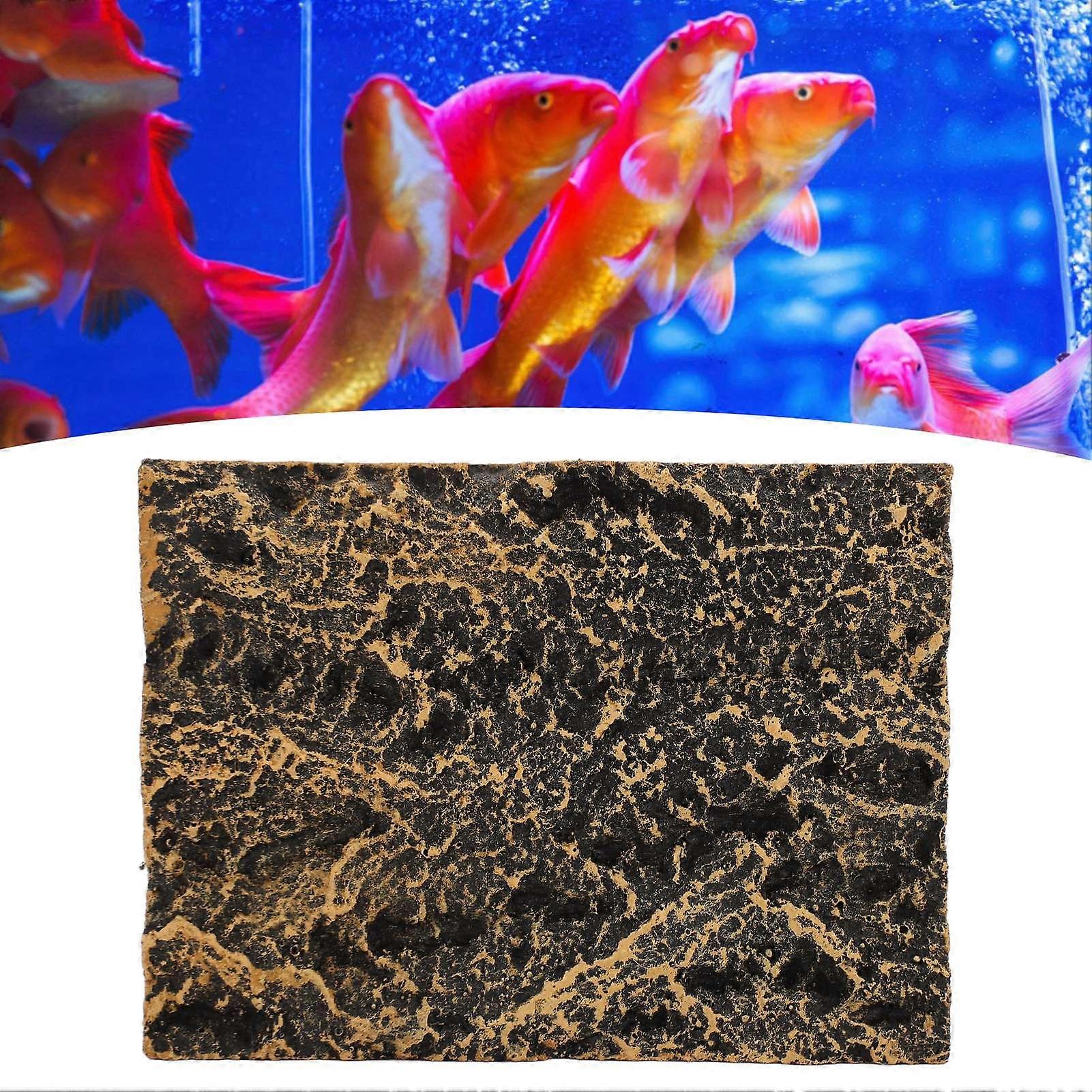 Rock Terrarium Background High Simulation Clear Texture PU Reptile Tank Background Board Habitat Climbing Board Decoration 17.5x13cm / 6.89x5.12in 