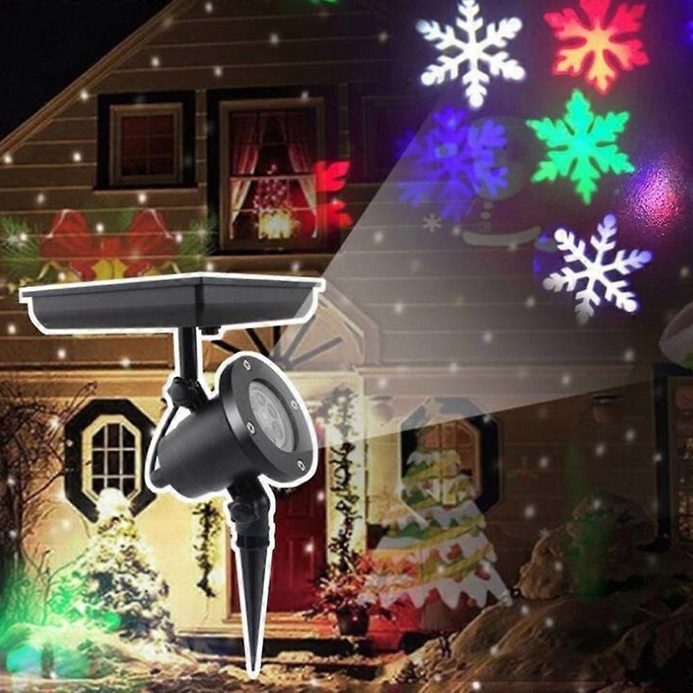 Christmas Projector Lights Solar Snowflake Projector Light Outdoor Decor