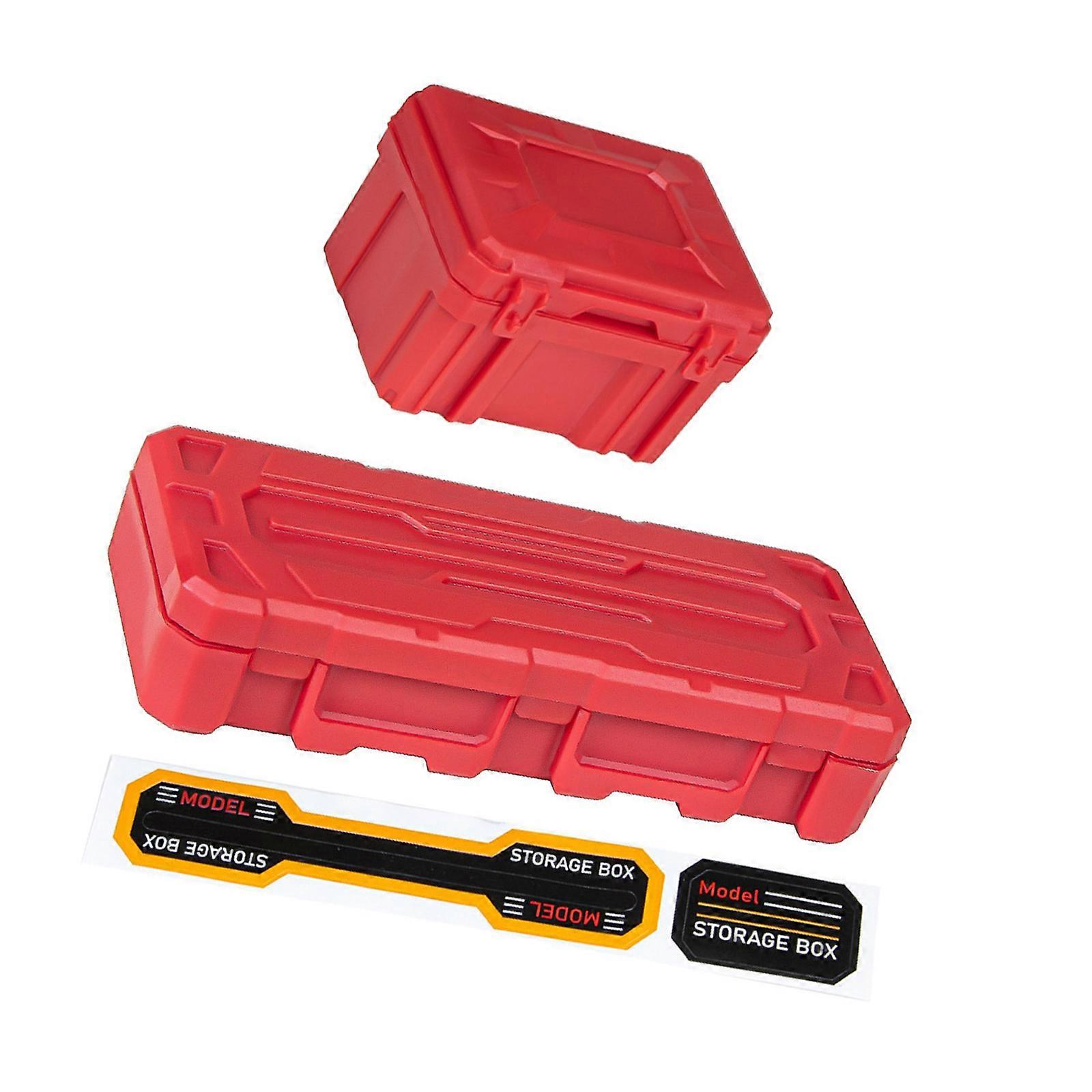 Remote Control Vehicle Equipment Case Model For 1/8 1/10 Scale Crawlers Quick Assembly Design  Red