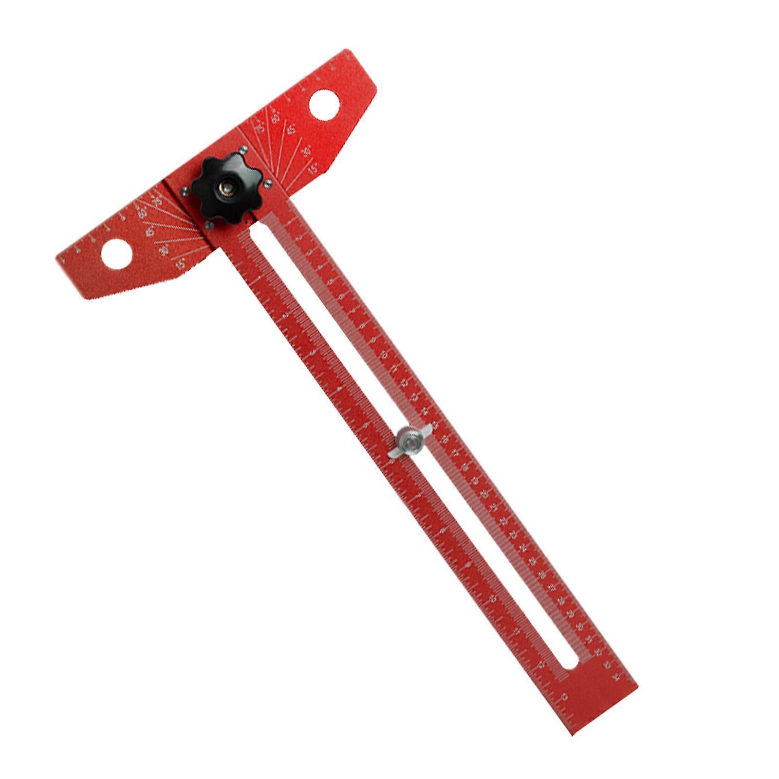 T Type Woodworking Ruler Scriber Marking Line Ruler Precision Marking Positioning Scribing Ruler Layout Measuring Tools Multicolor