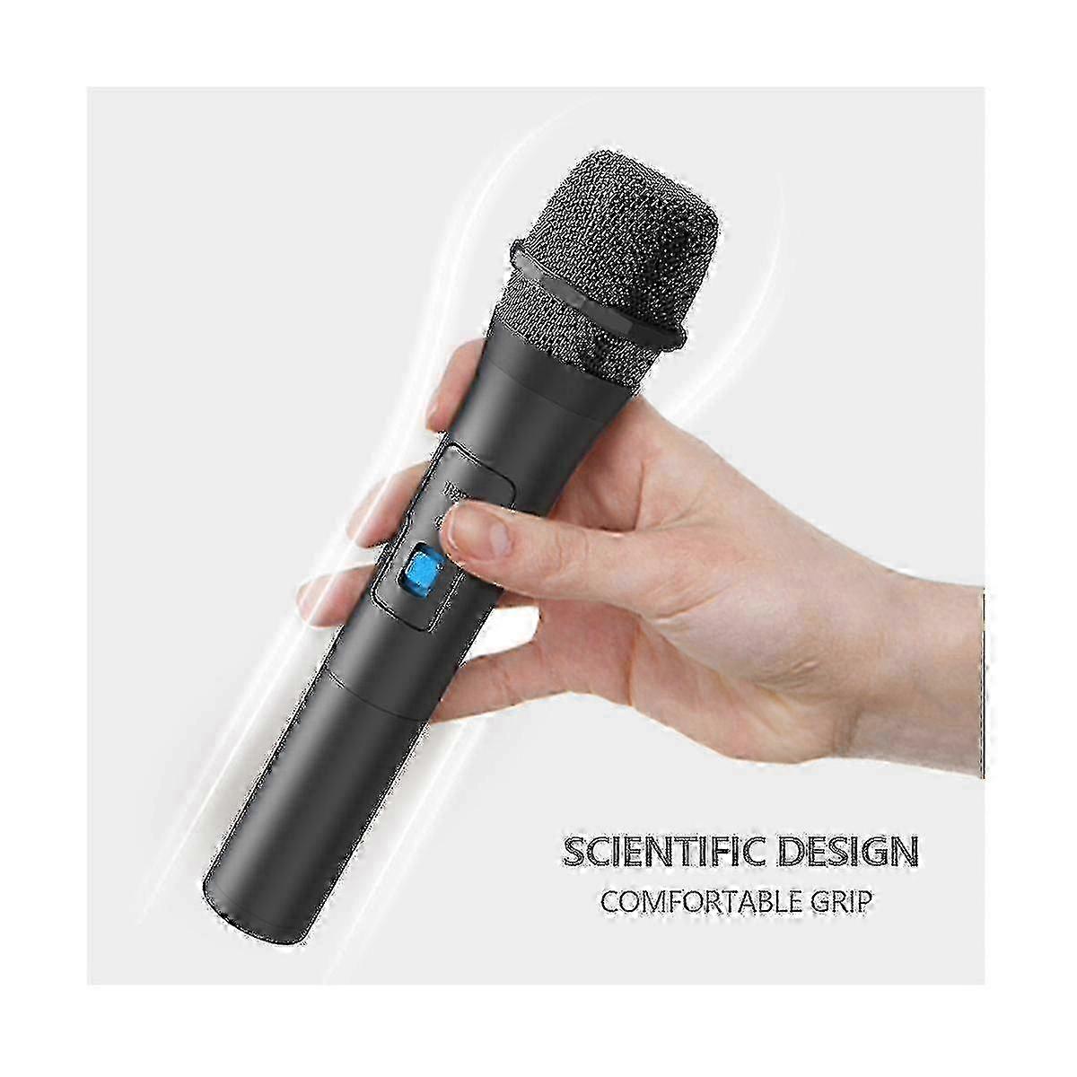 Wireless Microphone System Kit with USB Receiver for Smart TV Singing - 2 Pcs AM