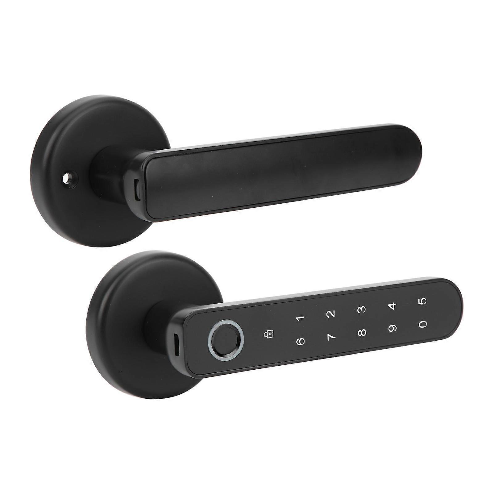 スマート指紋ドアロック生体認証3in1、パスワードキーパッド付きホームセキュリティ用緊急キー