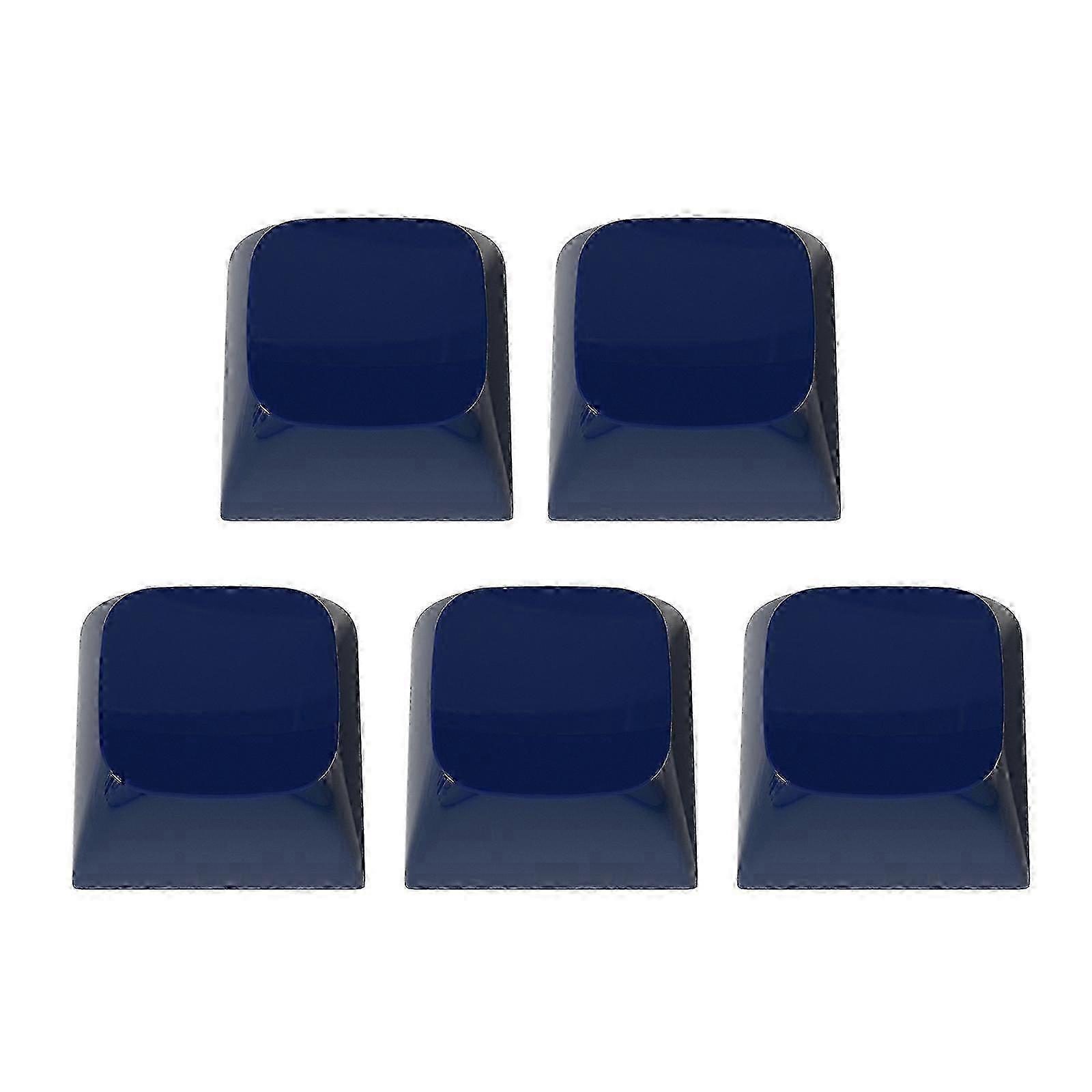 5pcs XDA Keycaps Quality PC Jade Like Finish Keycaps Smooth Texture for Mx Switches Mechanical Keyboard Accuracy Layouts Dark blue color 25-