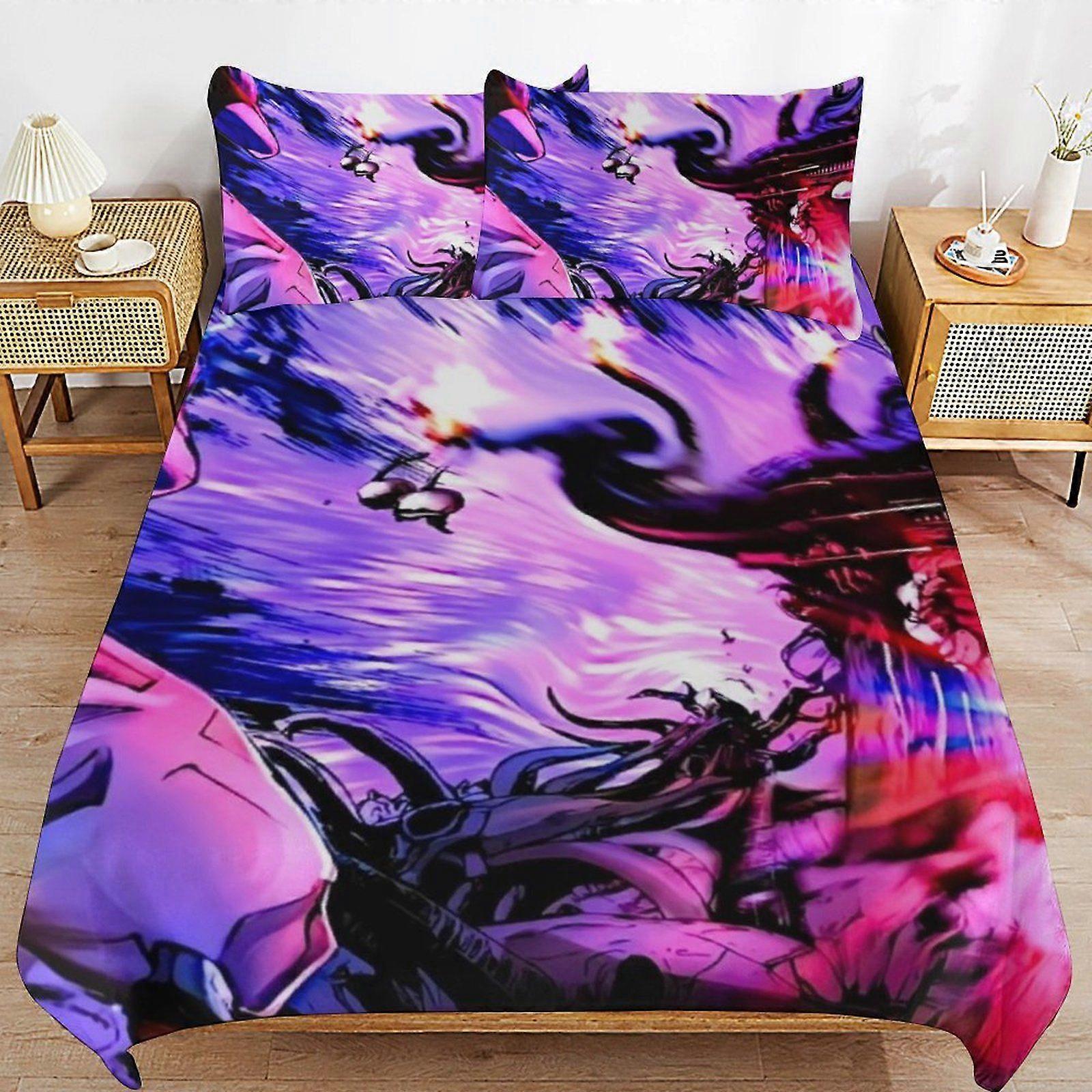 r354  Jujutsu Kaisen Machine Wash Safe Practical Zipper Soft Touch Quality Fabric Duvet Cover Sets for Comfortable Sleep s354