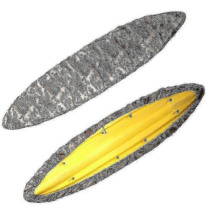 غطاء تخزين غبار لقوارب الكاياك بطول 2.1 متر إلى 6.5 متر - واقي من أشعة الشمس فوق البنفسجية ومقاوم للماء لمجموعة من 8 أحجام من قوارب الصيد / قوارب الكاياك / الزوارق - مموه للمحيط، 300 سم