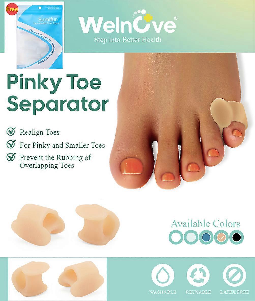 2/4/6Pcs Gel Small Toe Protector Pad Dactylitis Orthotic Device Pointed Separator Little Finger Toe Curl Overlap Foot Care Tools