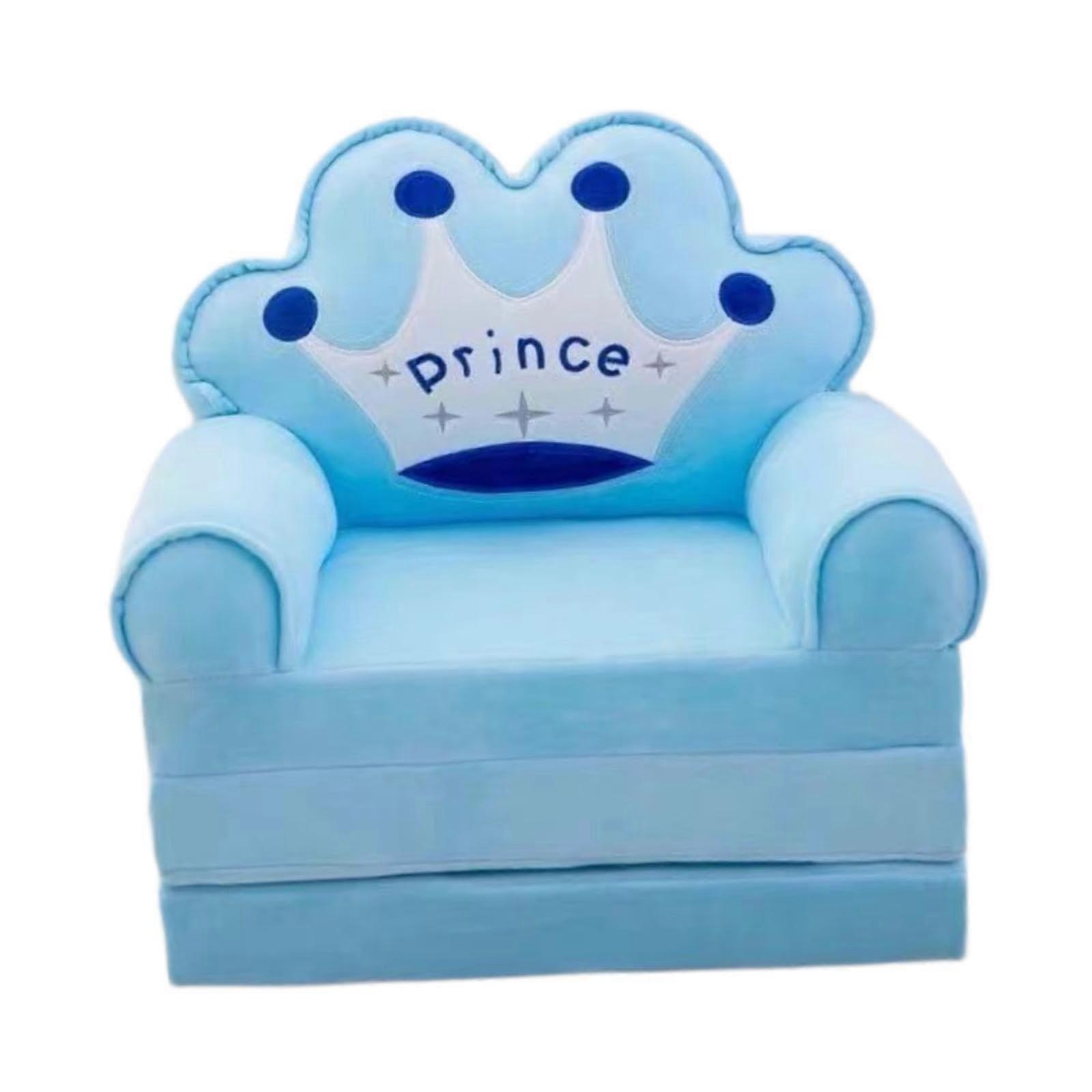 Toddler Chair Foldable Design 2In1 Armchair For Playroom And Home Use Blue