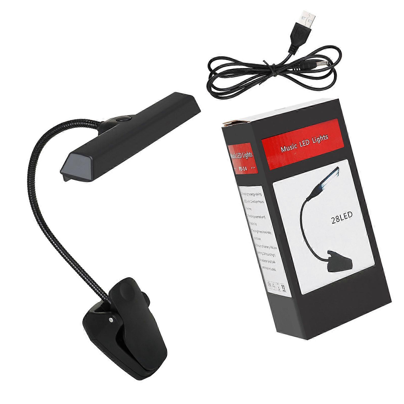 מנורת מעמד נגינה נטענת עם קליפס, תאורת מעמד נגינה ניידת עם LED, גמישה, אורות פסנתר עם קליפס, קל לנשיאה, צבעים רבים