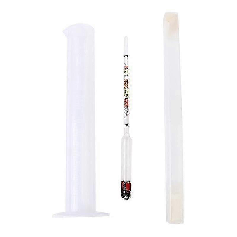 3pcs Alcohol Hydrometer with Test Jar for Home Brewing Wine Beer, Triple Scale Set