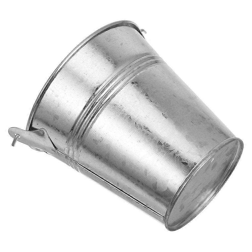 Silver Galvanized Tin Pails for Home Use Small Metal Buckets