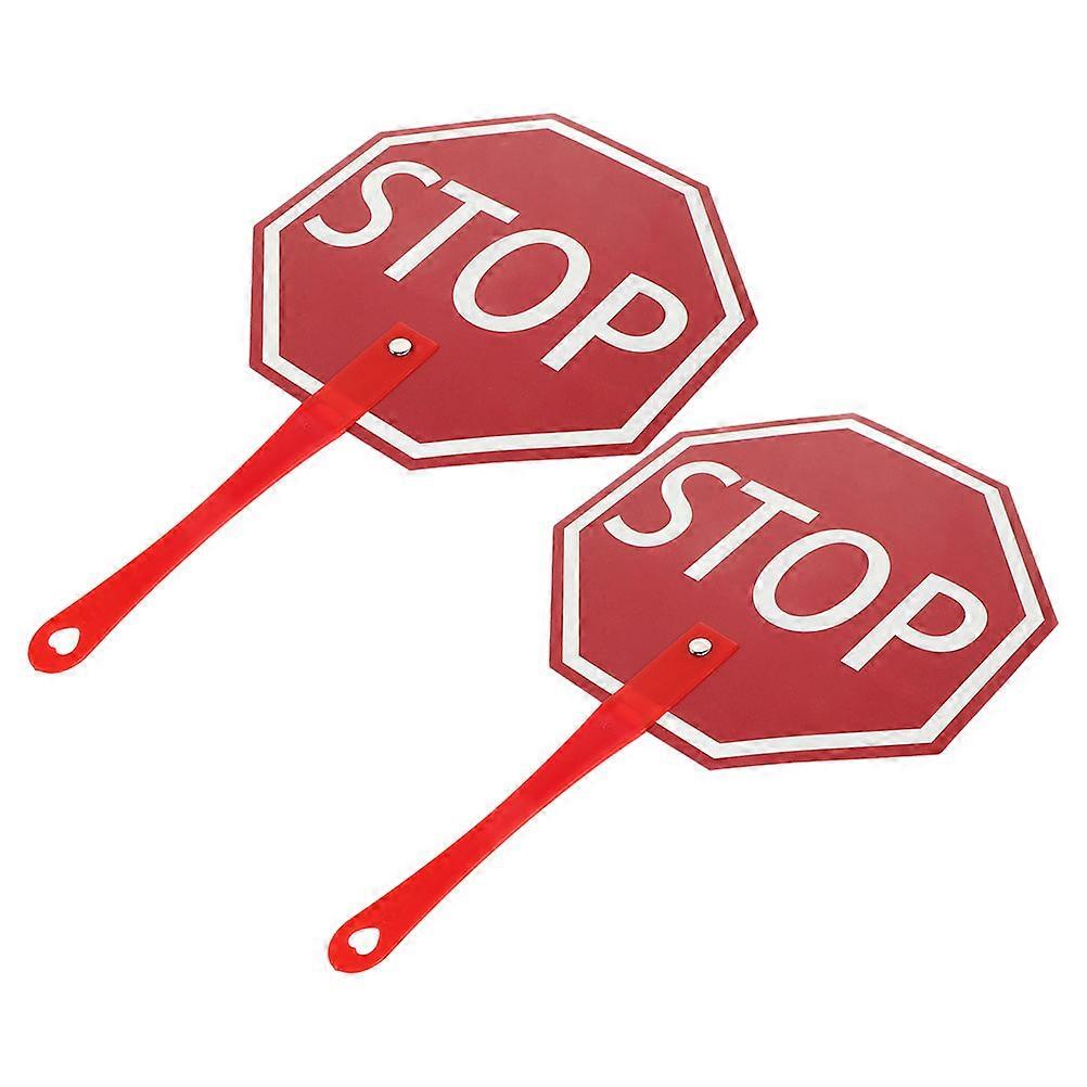Plastic Handheld Stop Signs For Teachers Engaging Students In Interactive Learning Activities 30X18CM Red Effective Classroom Management 2Pcs