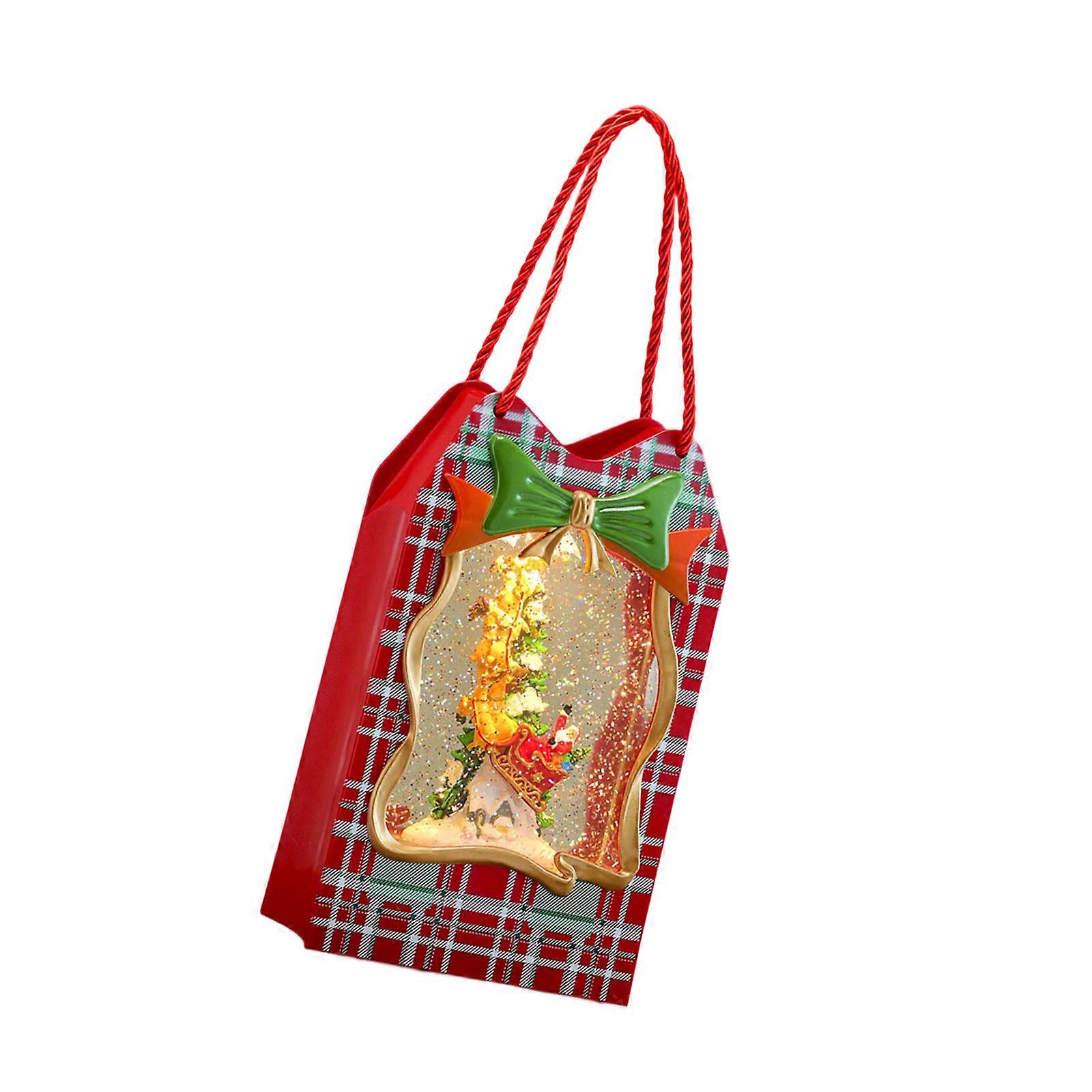 Christmas Tree Snow Ball Decors With Built In Music Box Water Activated Snowfall For Festival Ambiances Multicolor