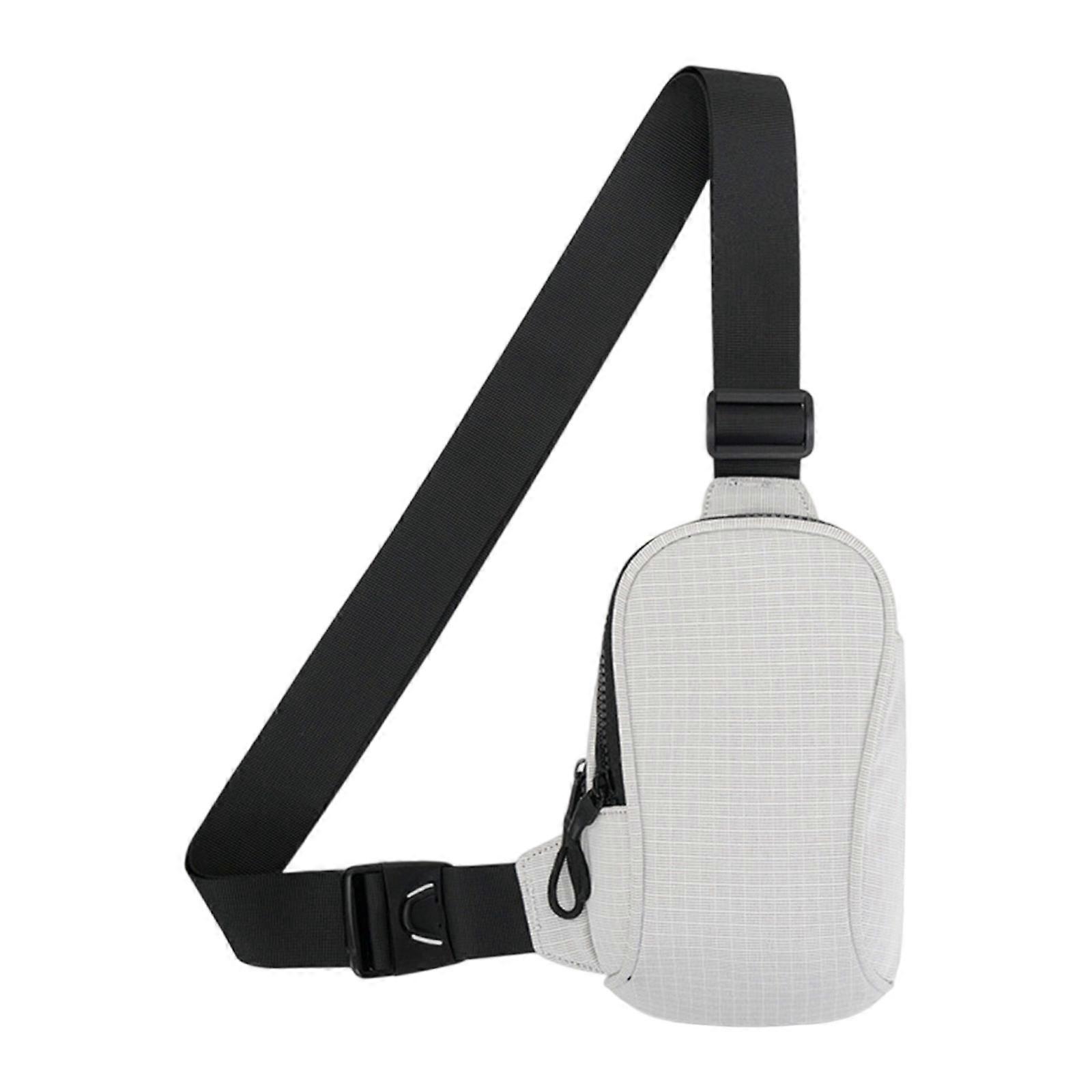 Breathable Compact Chest Bag Multi Functional Storage Comfortable Strap For Hiking Gym  White