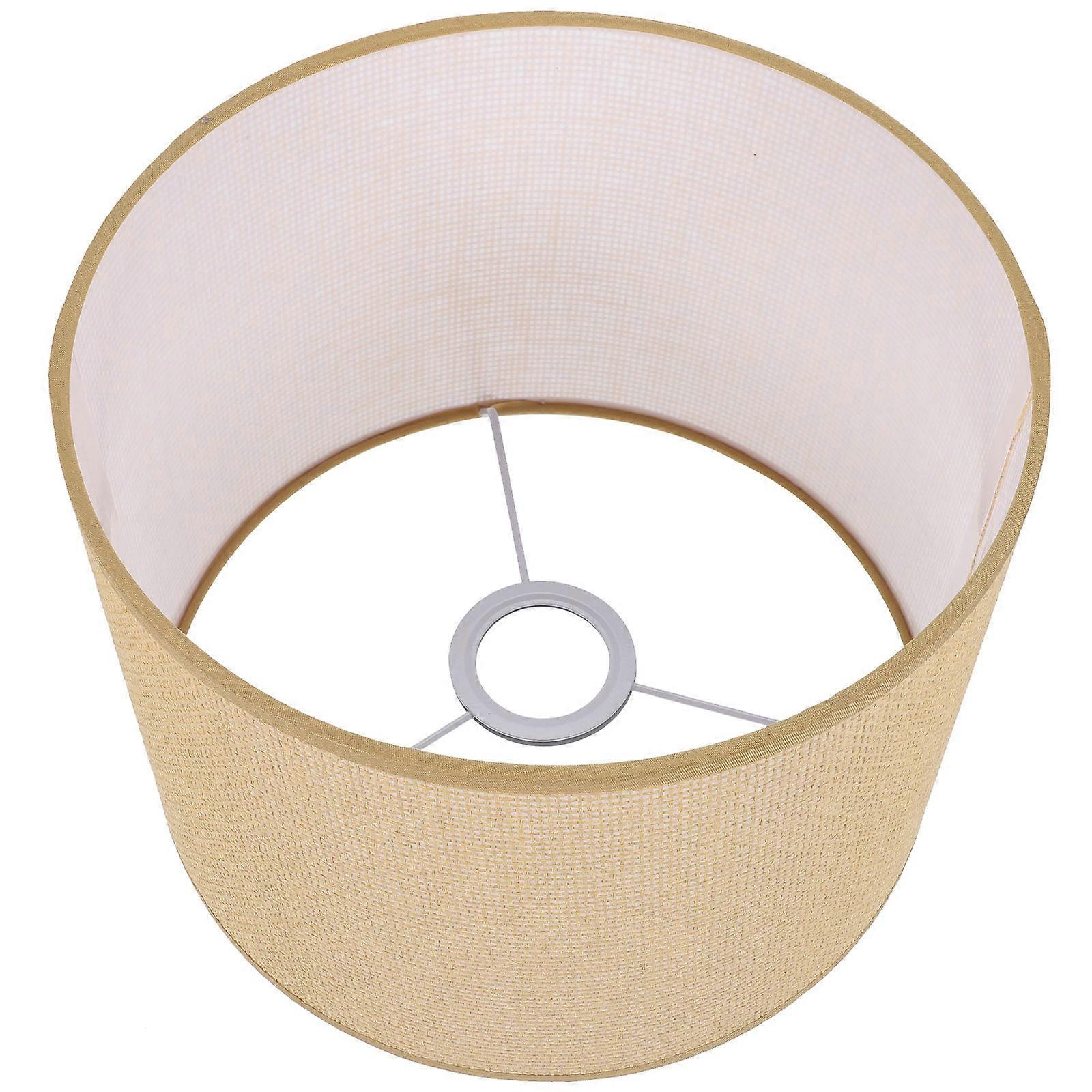 Replacement Linen Lamp Shade for Table Lamp Beige Metal Decor