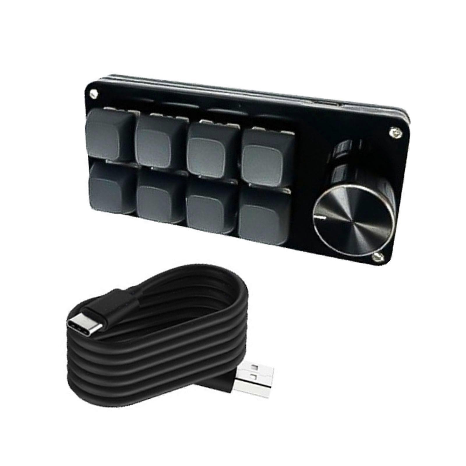 3Key/4Key/6Key/8Key Mechanical Macro Keypad with Personalizes Knob, Hot Swappable Switches for Gamers and Programmers Multicolor