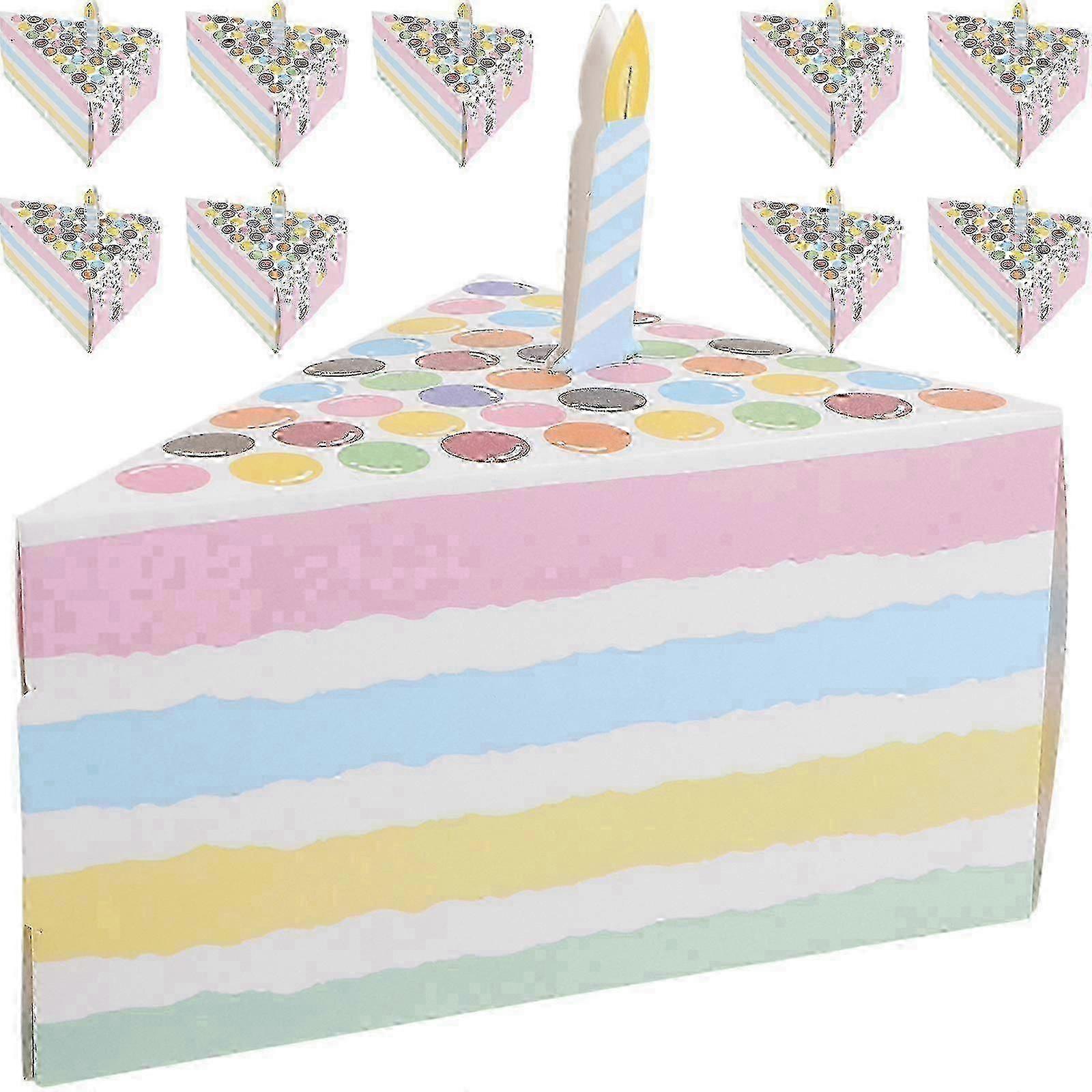 f 10pcs Pastry Cookie Biscuits Boxes Triangular Cake Shape Candy Packing Boxes