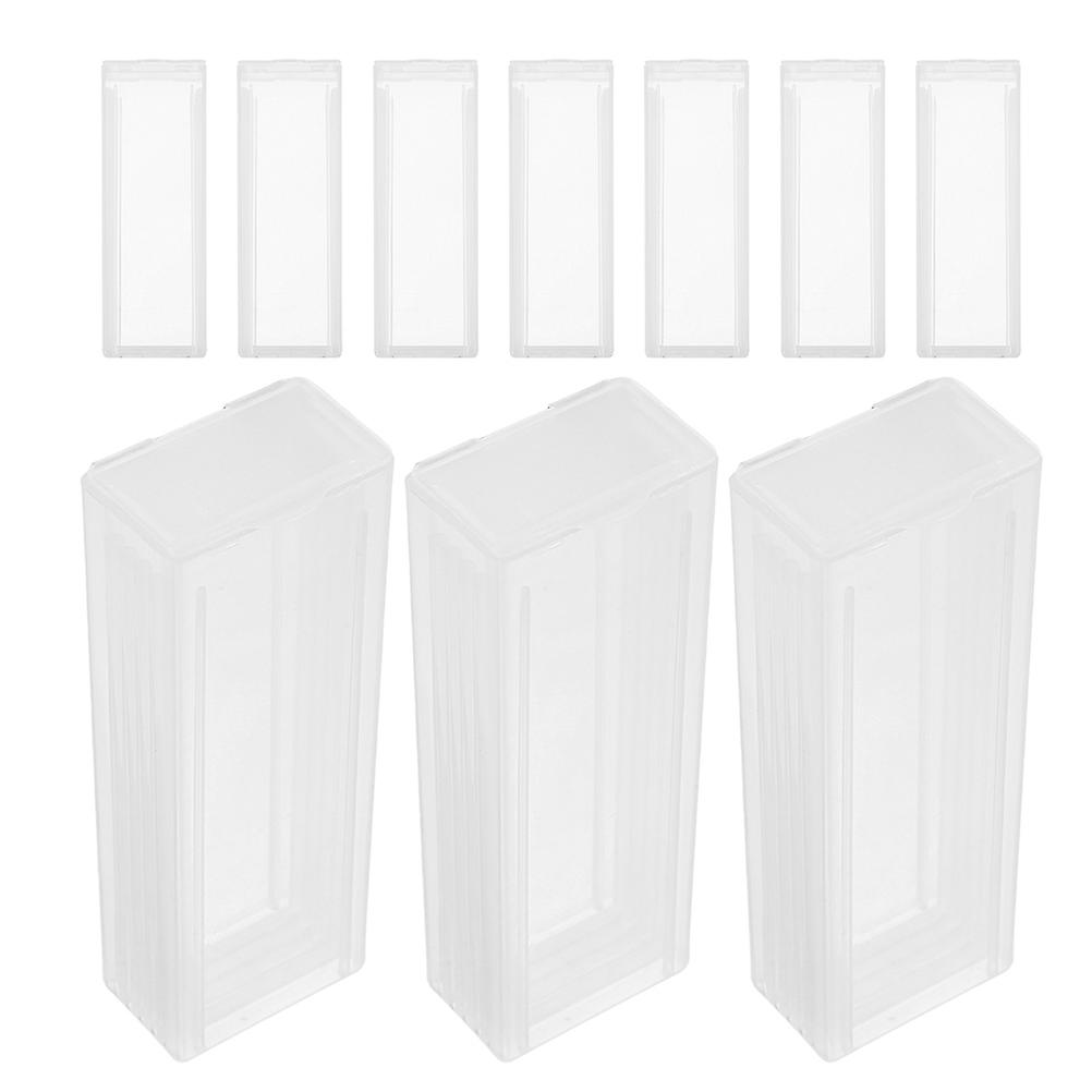 20PCS Microscope Slide Case Plastic Microscope Slide Storage Box Laboratory Glass Slide Holder Reusable Slide Boxes 10 Slides Box