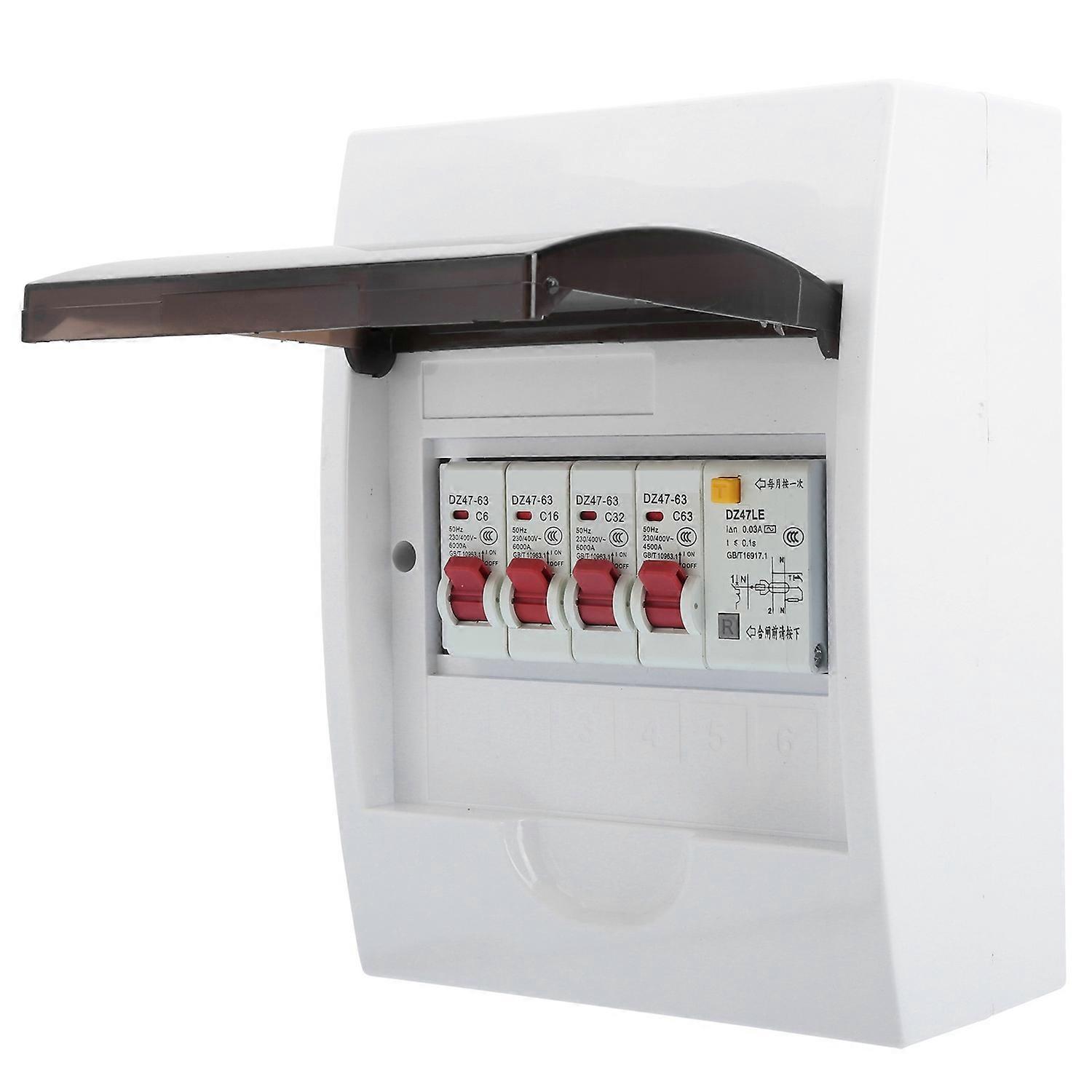 3 Way Fuse Box for 63A 30mA RCD+3MCB(6A+16A+32A) Power Supply Consumer Unit 230/400V