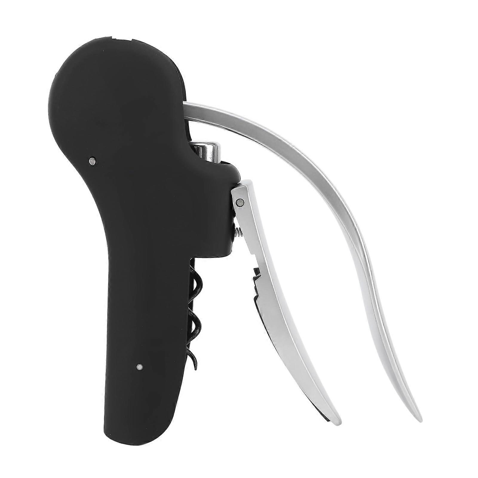 Wine Bottle Opener with Vertical Lever Corkscrew, Ergonomic Handle for Waiter, Party, Home Use, Zinc Alloy Construction