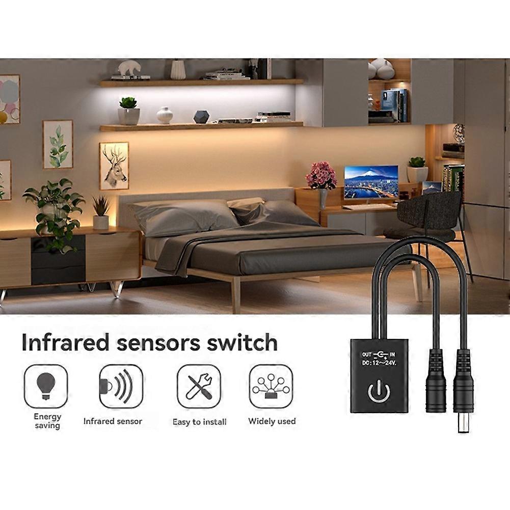 DC 12V 24V Mini IR Sensor Switch Controller Infrared Motion Sensor Switch for Low Voltage Kitchen Lamp LED Light Strip