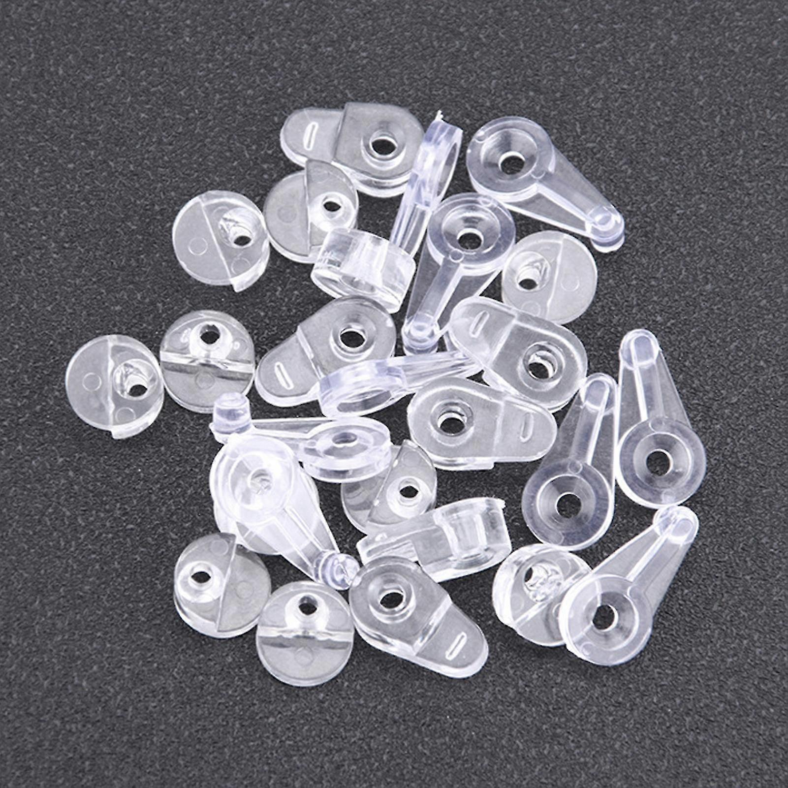 30pcs Sturdy Clear Bathroom Mirror Clips, Compact Secure Holder for Vanity Glass