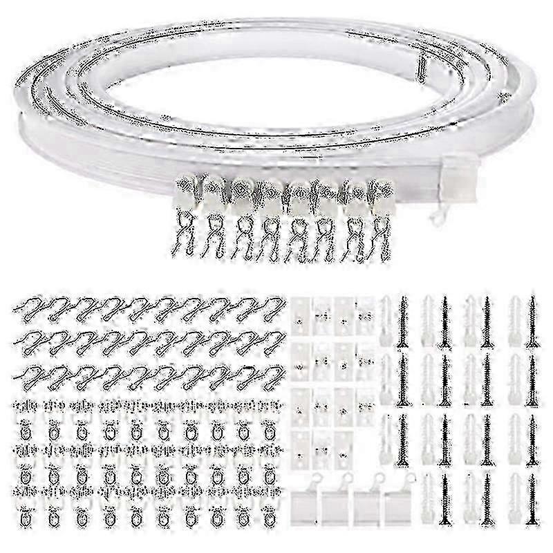 w Flexible Bendable Ceiling Curtain Track - 5 Meters for Curved Ceiling